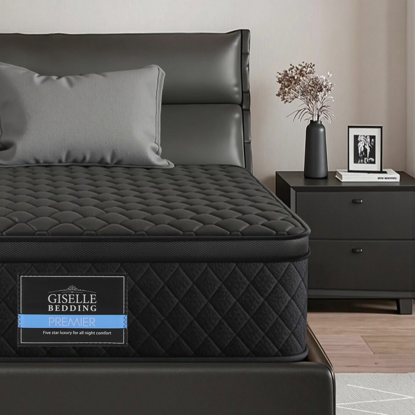 Giselle Bedding Mattress 34cm 5-Zone Pocket Spring Egg-crate Memory Foam Single