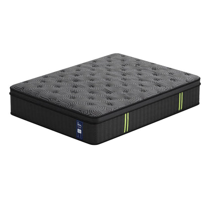 Levitex 34 cm Pocket Spring Mattress with Reinforced Edge Support & 5-Zone Pressure Relief Breathable Gel Memory Foam Hybrid Mattress for Back Pain Double
