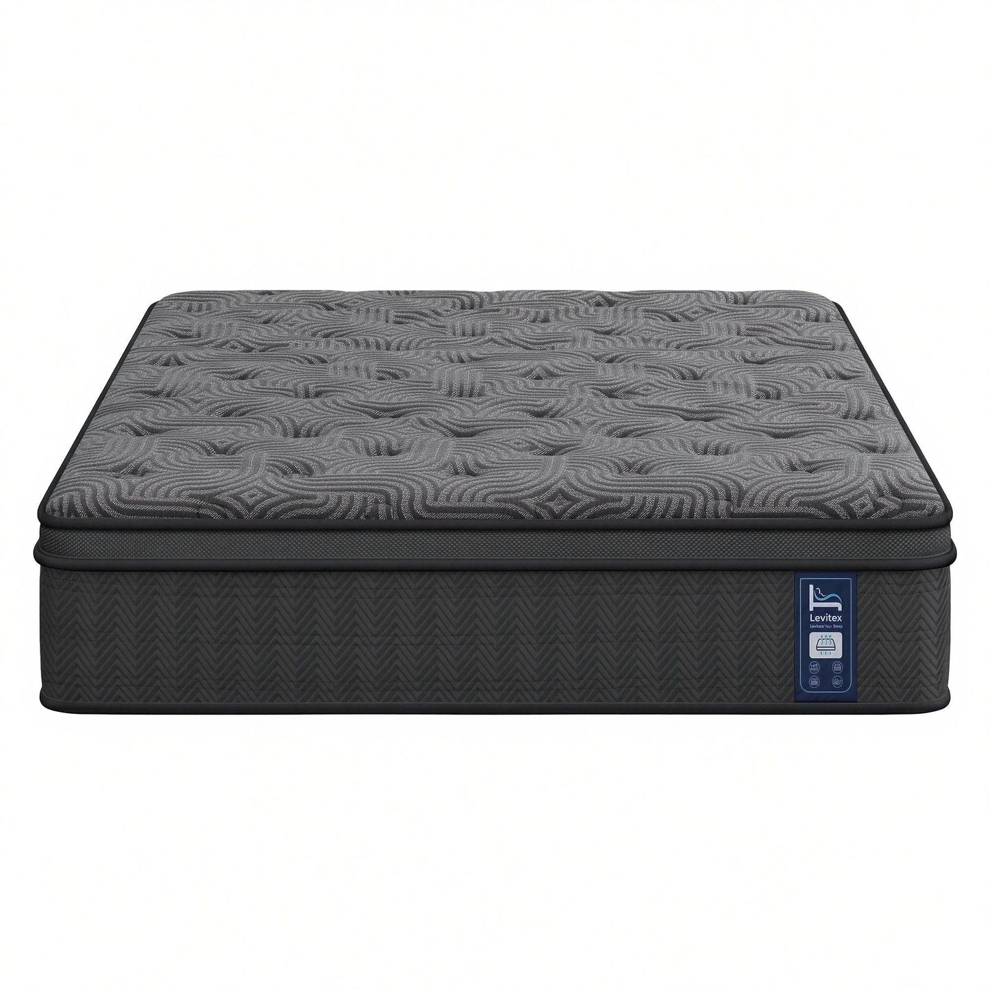 Levitex 34 cm Pocket Spring Mattress with Reinforced Edge Support & 5-Zone Pressure Relief Breathable Gel Memory Foam Hybrid Mattress for Back Pain Double