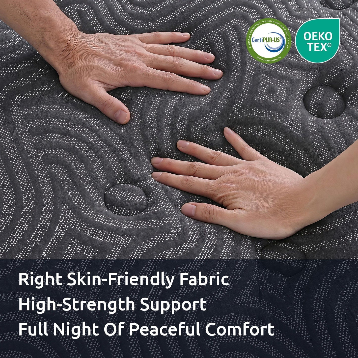 Levitex 34 cm Pocket Spring Mattress with Reinforced Edge Support & 5-Zone Pressure Relief Breathable Gel Memory Foam Hybrid Mattress for Back Pain Queen