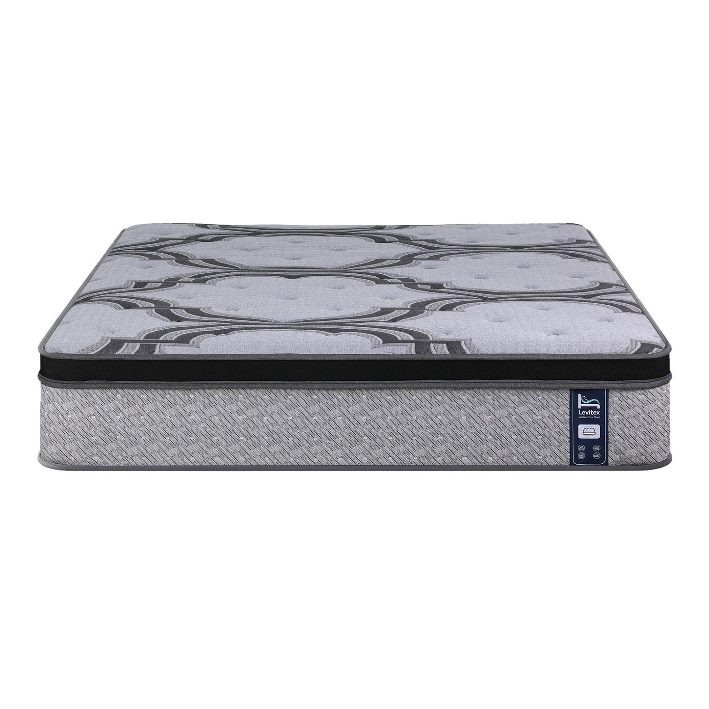 Levitex 5-Zone Pocket Spring Mattress with Latex & Memory Foam 7.5 Firm Hybrid Mattress for Extra Lumbar & Shoulder Support 34 cm Thickness Queen