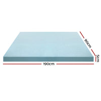 Giselle Bedding Memory Foam Mattress Topper Cool Gel 5cm Single