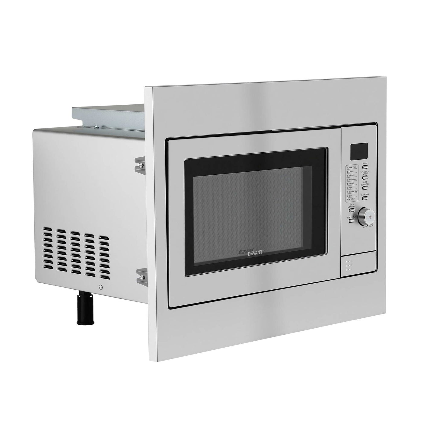 Devanti Built In Microwave Oven 30L Grill Air Fry Convection Silver