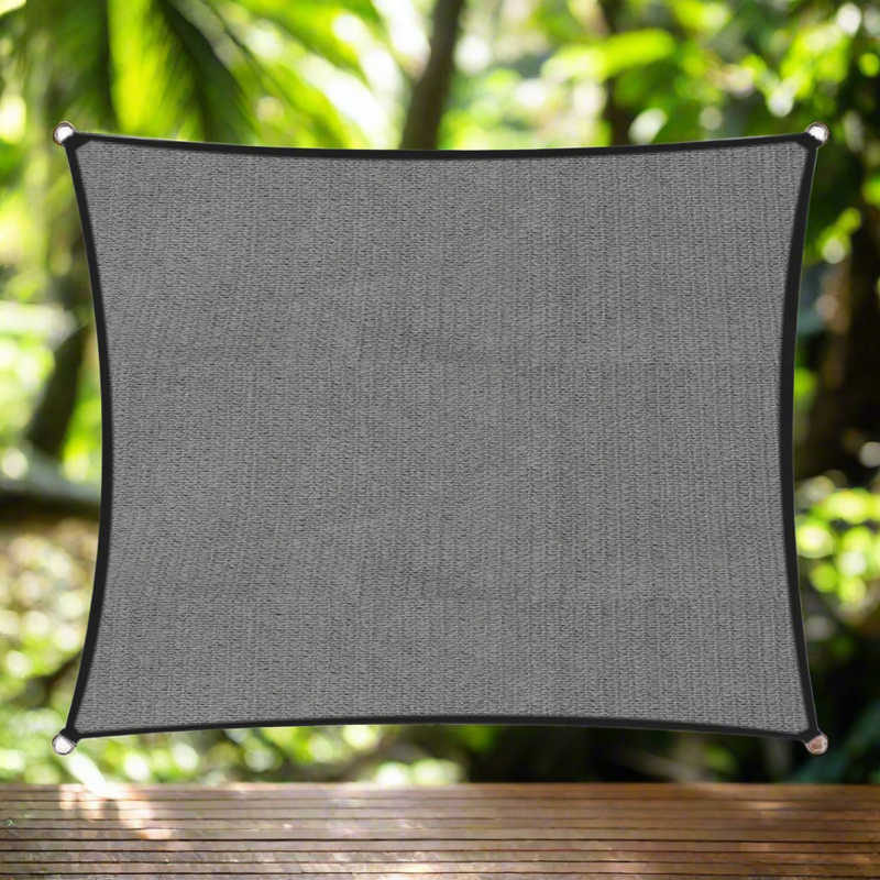 Wallaroo Outdoor Sun Shade Sail Canopy Grey Rectangle 3 x 4M