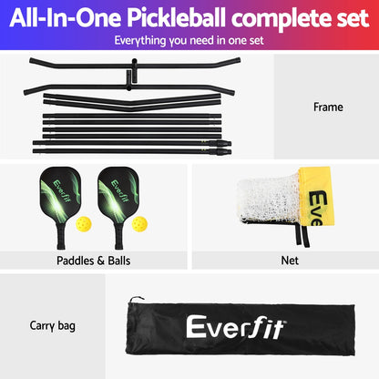 Everfit 10ft Portable Pickle Ball Net Adjustable Multi-Sport for Badminton Tennis Pickleball Volleyball