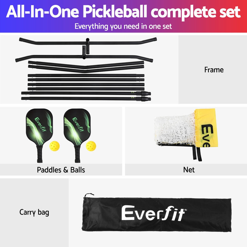 Everfit 10ft Portable Pickle Ball Net Adjustable Multi-Sport for Badminton Tennis Pickleball Volleyball