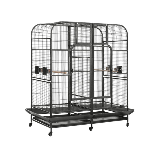 i.Pet Bird Cage Extra Large Aviary 185cm Pet Parrot Cage Castor Wheel Removable Divider