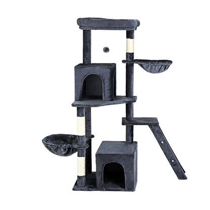 i.Pet Cat Tree Tower Scratching Post Scratcher 138cm Trees Condo House Grey