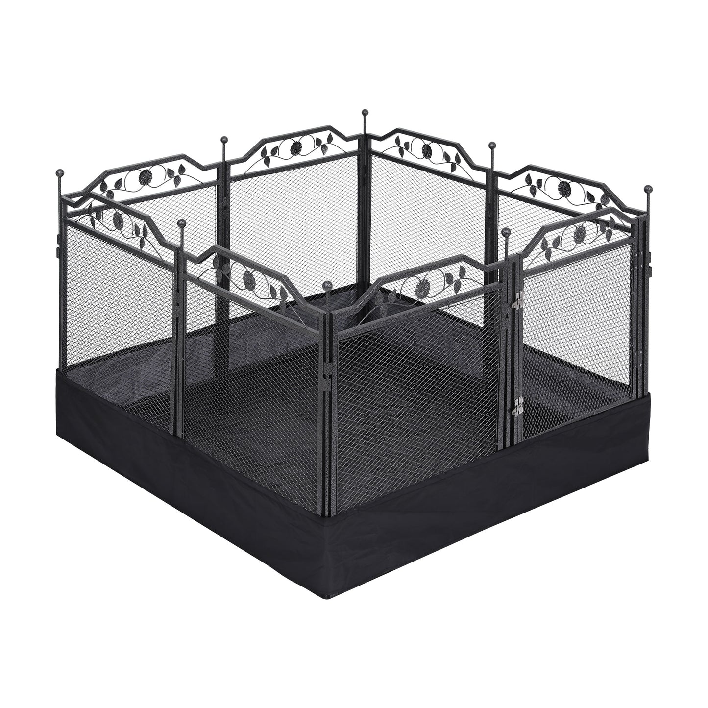 i.Pet Pet Dog Playpen Heavy-Duty Enclosure Multi-Configuration Indoor Outdoor Black
