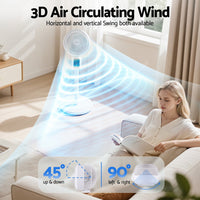 Devanti Pedestal Fan W/ Remote 3 Speed 12H Timer Height Adjustable Cooling Fan