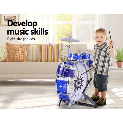 Keezi 11 Piece Kids Drum Set