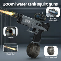 Keezi Kids Adult Electric Water Gun 500ml Water Tank Light Squirt Guns Toys