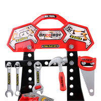 Keezi Kids Pretend Workbench DIY Tools 97 Piece Children Role Play Toys Red