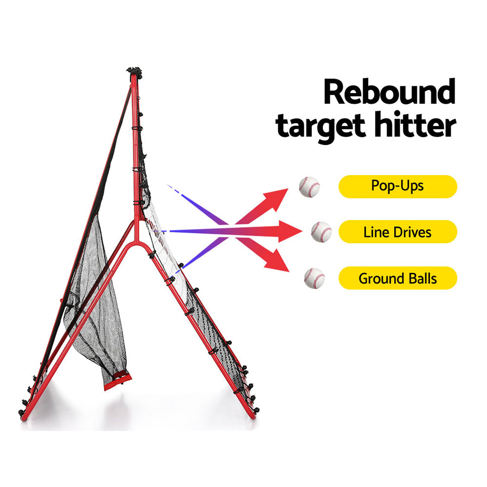 Everfit Baseball Net Rebound Pitching Kit Target Hitter 2 in 1 Training Aid