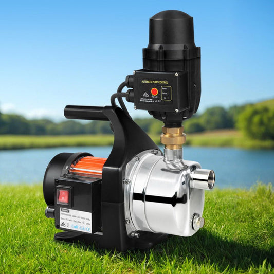 Giantz Garden Water Pump 1500W Max. High Pressure Tank Rain Farm Irrigation Black