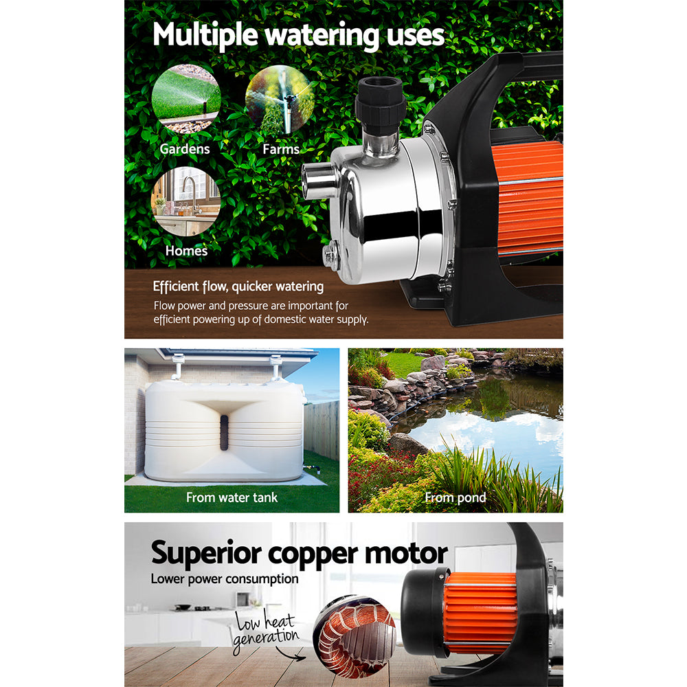 Giantz Garden Water Pump High Pressure 800W Max Tank Rain Farm Irrigation House