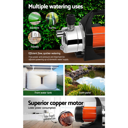 Giantz Garden Water Pump High Pressure 800W Max Tank Rain Farm Irrigation House