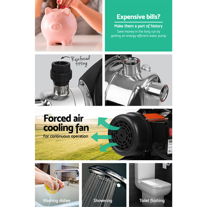 Giantz Garden Water Pump High Pressure 800W Max Tank Rain Farm Irrigation House