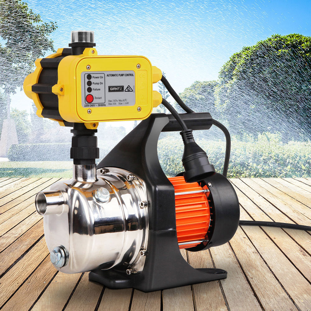 Giantz Garden Water Jet Pump High Pressure 800W Tank Rain Farm Irrigation Yellow