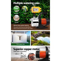 Giantz Garden Water Jet Pump High Pressure 800W Max. Tank Rain Farm Irrigation Yellow