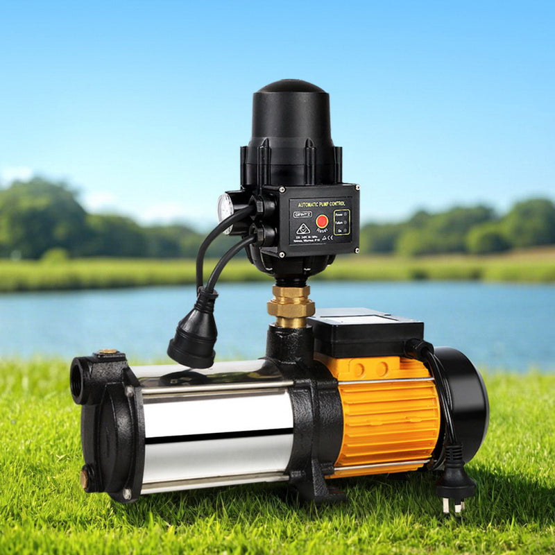 Giantz Garden Water Pump High Pressure 2000W Max 4-Stage Tank Irrigation Transfer Booster Pump Black