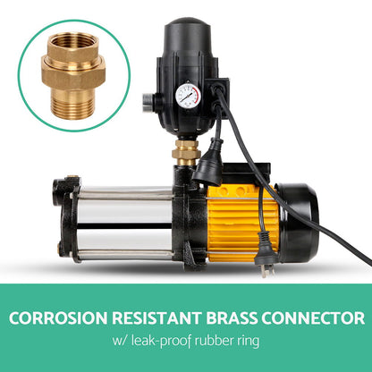 Giantz Garden Water Pump High Pressure 2500W Max 5-Stage Tank Irrigation Transfer Booster Pump Black