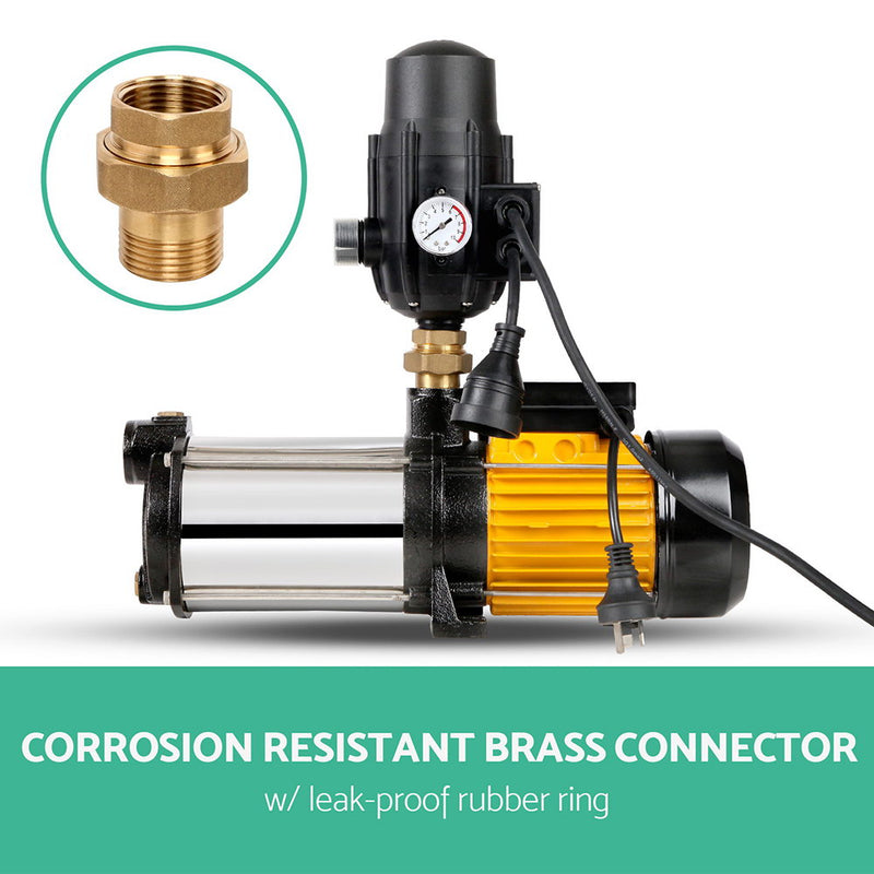 Giantz Garden Water Pump High Pressure 2500W Max 5-Stage Tank Irrigation Transfer Booster Pump Black