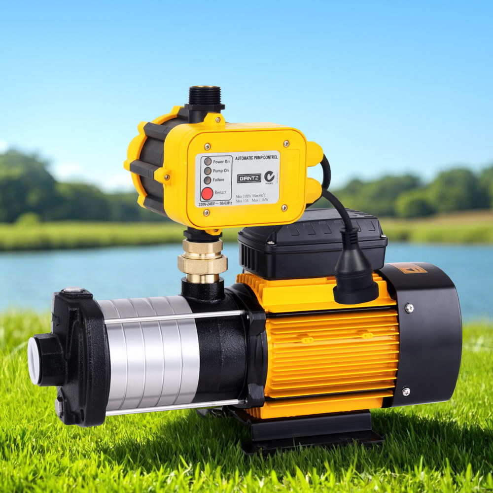 Giantz Garden Water Pump High Pressure 2500W Max 6-Stage Tank Irrigation Transfer Booster Yellow