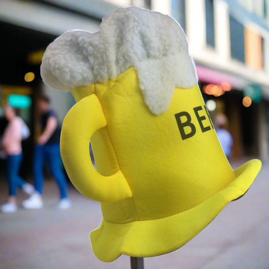 BEER HAT Drinking Mug Party Costume Accessory Fancy Dress Cap Halloween Unisex