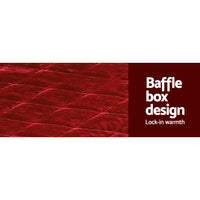 Giselle Bedding Faux Mink Quilt Burgundy Queen