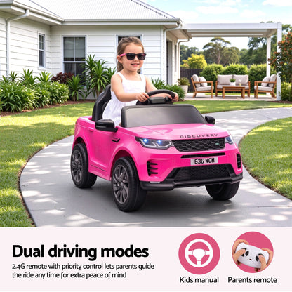 Land Rover Ride On Car Kids SUV 12V Kids Electric Car Remote Control Pink