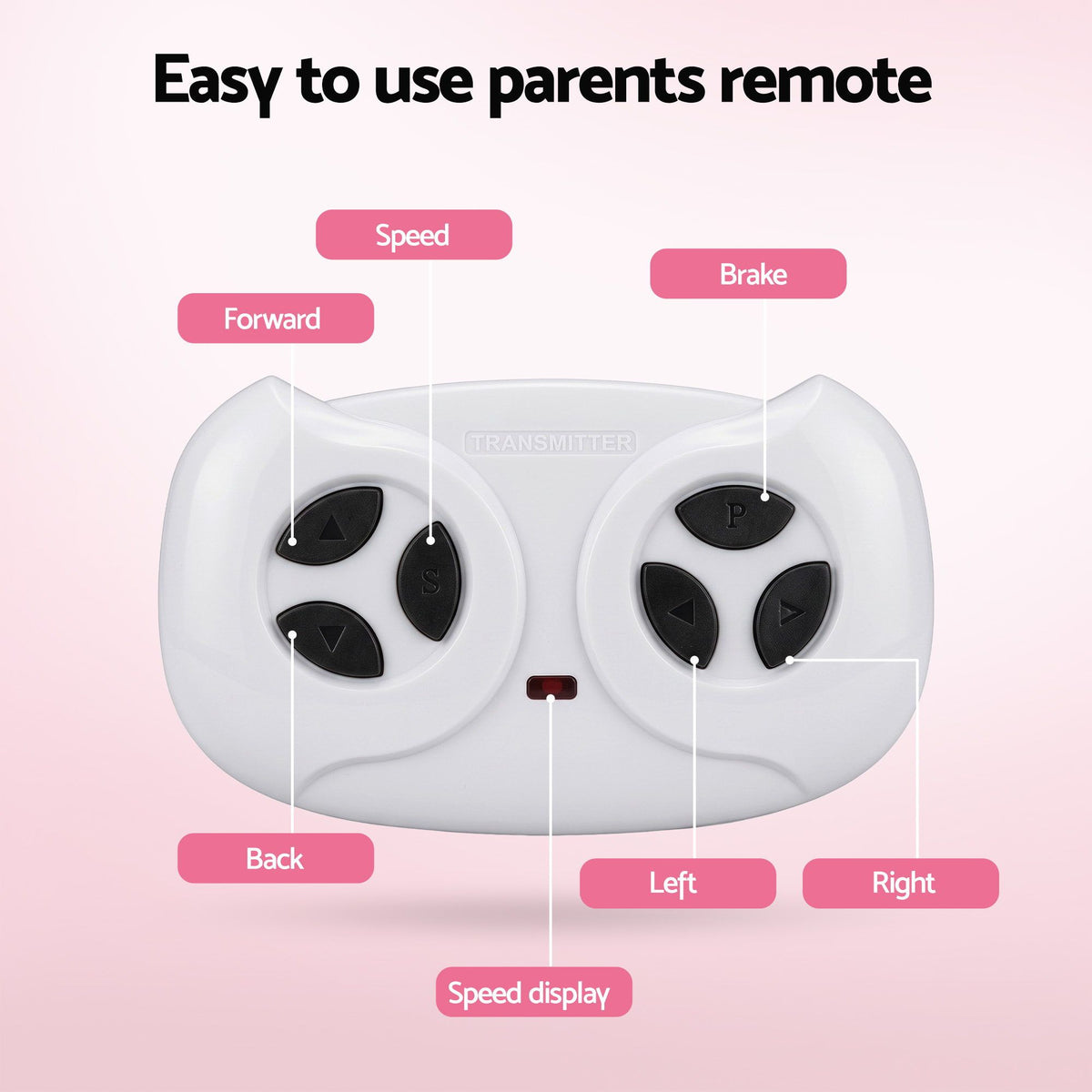 Land Rover Ride On Car Kids SUV 12V Kids Electric Car Remote Control Pink