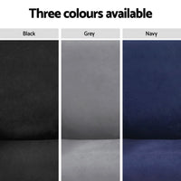 Artiss Recliner Chair Covers 1 Seater Velvet Grey