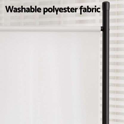 Artiss 4 Panel Room Divider Set of 2 Folding Privacy Screen Fabric Room Separator Partition White