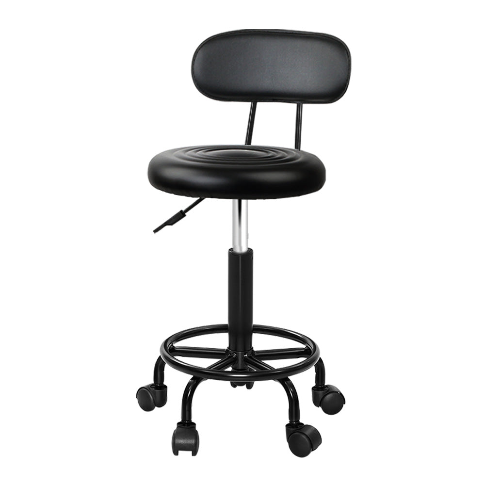 Artiss Salon Stool Swivel Chair Backrest