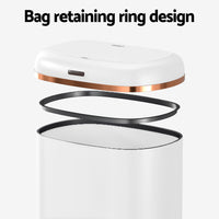 Devanti 38L Motion Sensor Bin Rubbish Automatic White