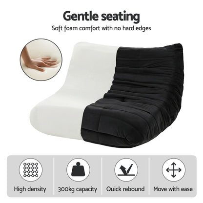 Artiss Lazy Sofa 2 Seaters Accent Caterpillar Chair Floor Couch Armless Lounge