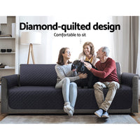 Artiss Sofa Cover Couch Covers 4 Seater 100% Water Resistant Dark Grey