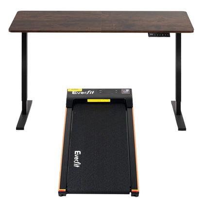 Artiss 140cm Standing Desk Treadmill Motorised Rustic Brown