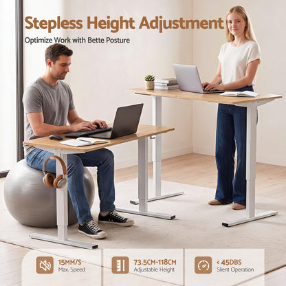 Artiss 140cm Standing Desk Treadmill Motorised Natural Wood