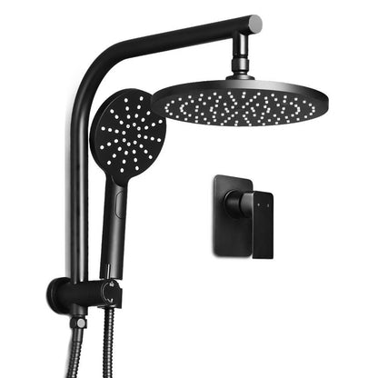 Cefito 9'' Rain Shower Head Set Handheld Round High Pressure Mixer Tap Black