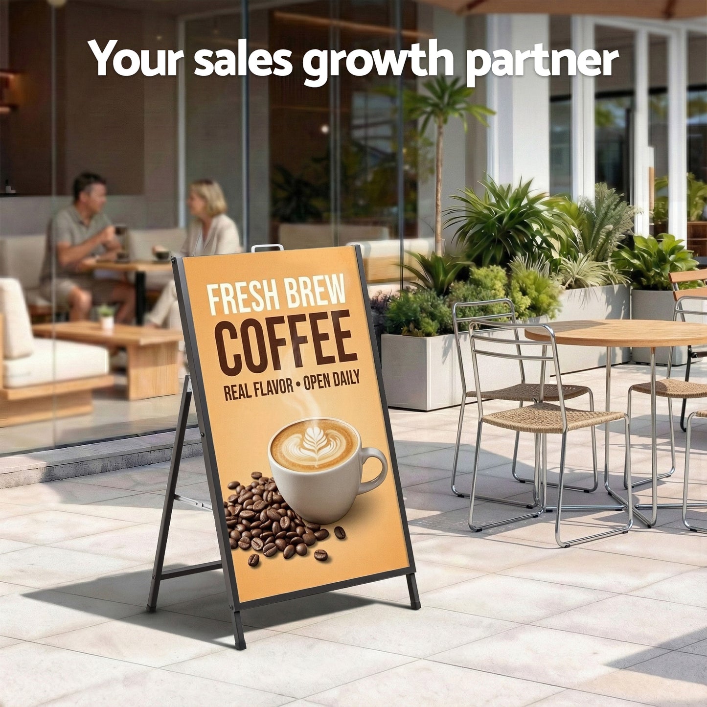 A1 Frame Sign Stand Single Sided Poster Display Board Outdoor Advertising 60x90cm