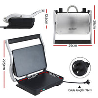 Devanti 3 in 1 Sandwich Maker Steak Press Grill 1000W