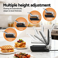 Devanti 3 in 1 Sandwich Maker Steak Press Grill 1000W