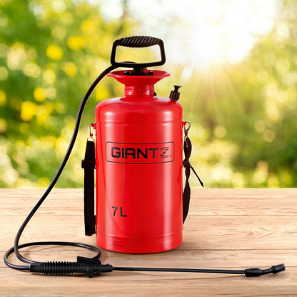 Giantz Weed Sprayer Pressure 7L Shoulder Pesticide Metal