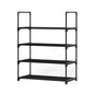 Artiss Shoe Rack Cabinet Stackable 4-tier 12 Pairs Black