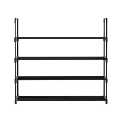 Artiss Shoe Rack 4-tier 16 Pairs Stackable Black