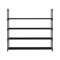 Artiss Shoe Rack 4-tier 16 Pairs Stackable Black
