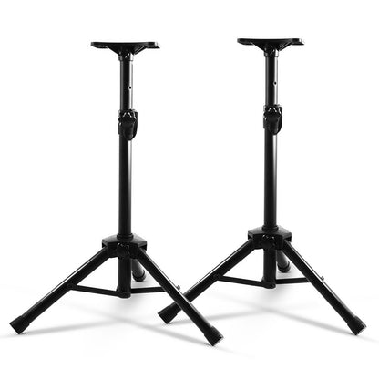 Alpha Speaker Stand 65-120cm Adjustable Height Surround Sound Studio Home 2pcs