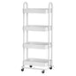 Artiss Storage Trolley Kitchen Cart 4 Tiers White